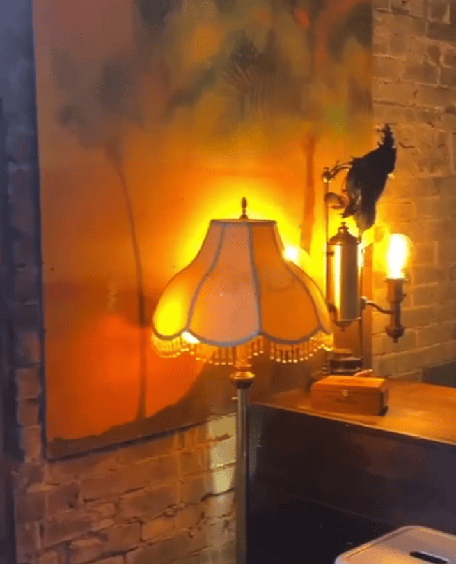 Artistic ambiance with warm lighting